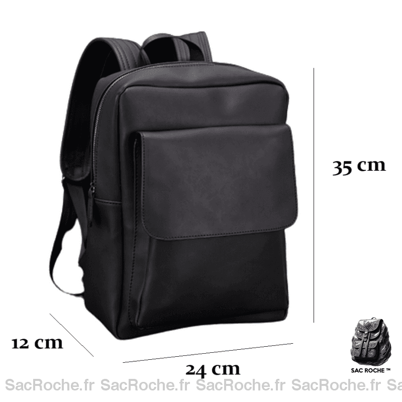 Sac À Dos Cuir Homme Rétro Noir Sac