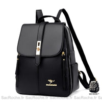 Sac à dos cuir noir femme - Sac Roche ™