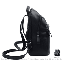 Sac à dos cuir noir femme - Sac Roche ™