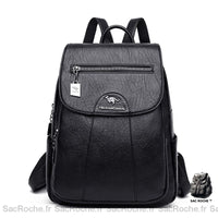 Sac à dos cuir noir femme urban - Sac Roche ™