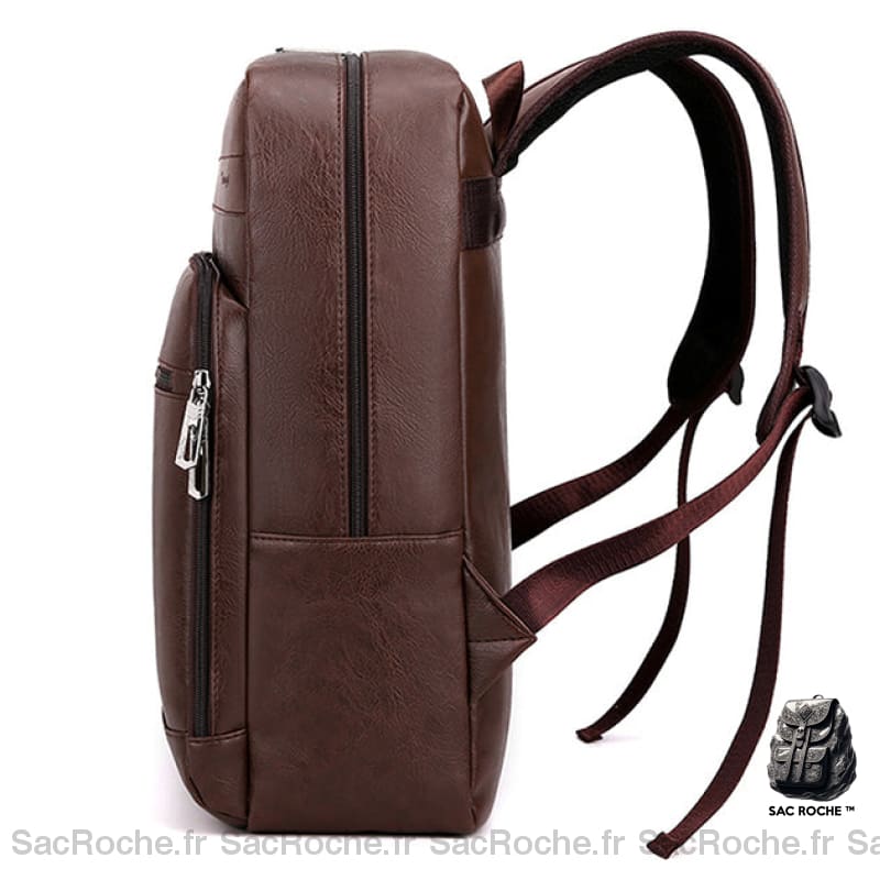 Sac À Dos Cuir Portable Rétro Homme Sac A Ordinateur