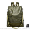 Sac À Dos Cuir Souple Femme Vert Sac