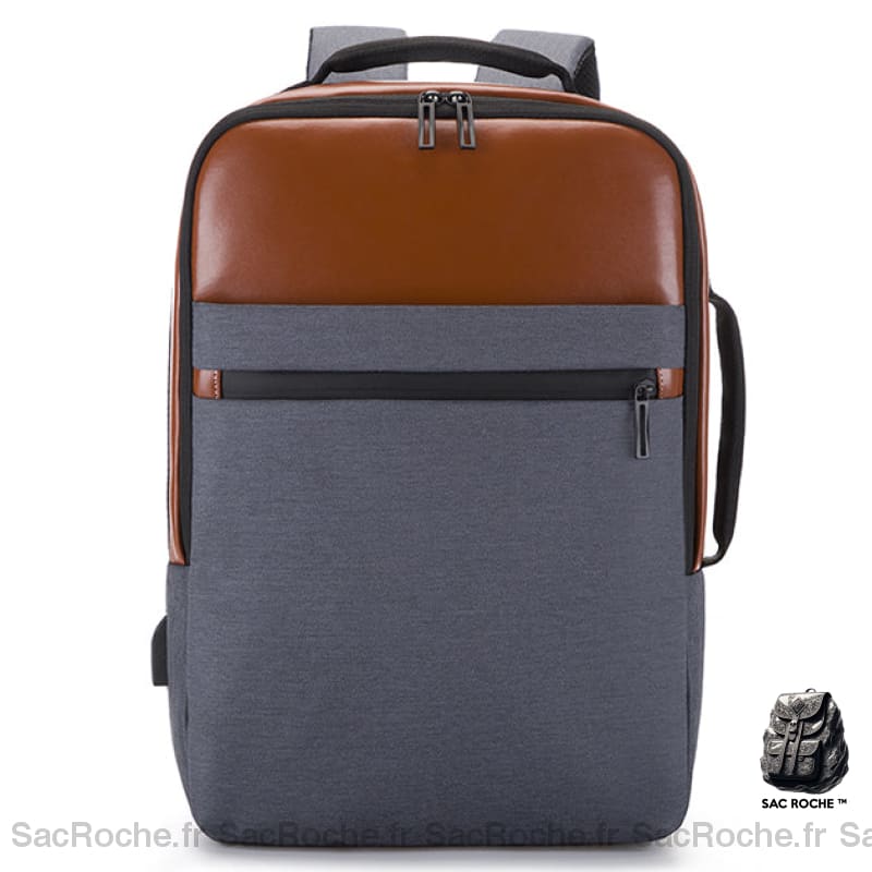 Sac À Dos Cuir & Tissu Tendance Homme Sac A Ordinateur