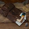 Sac À Dos Cuir Vintage Multi-Poches Homme