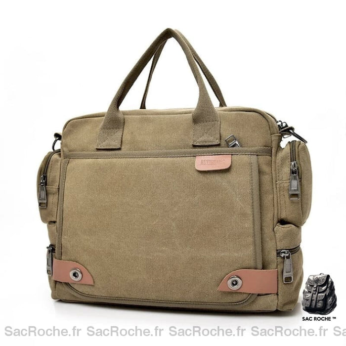 Sac À Dos De Voyage Compact Kaki Sac Bandoulière