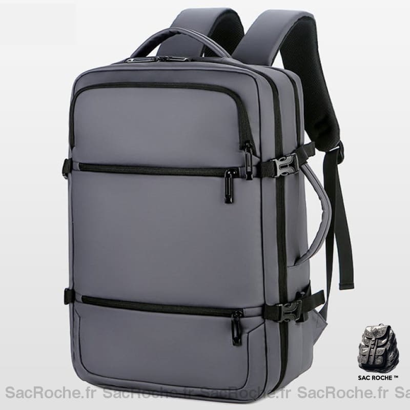 Sac À Dos De Voyage Ergonomique Noir/Gris Gris Sac A Ordinateur