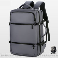 Sac à dos de voyage ergonomique noir/gris - modèle Gris - Sac Roche ™