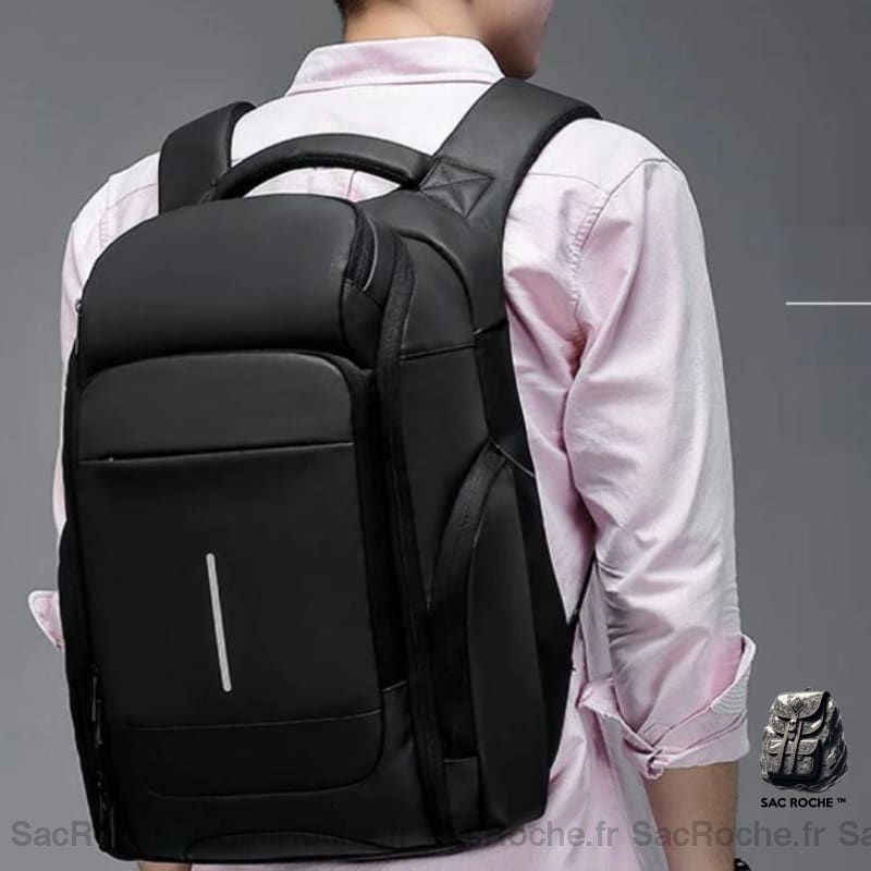 Sac À Dos De Voyage Pvc Noir Sac