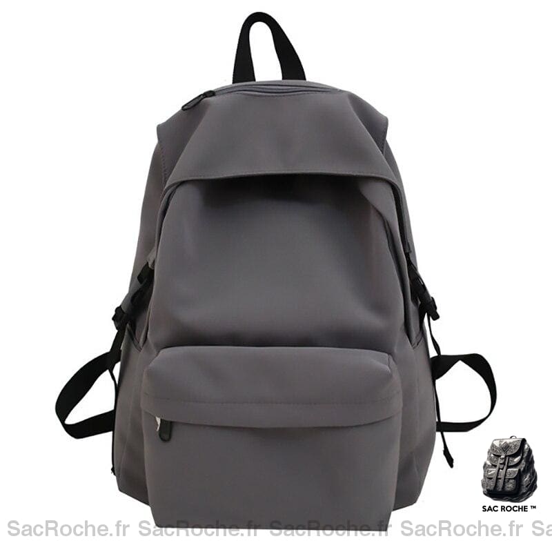 Sac à dos style décontracté en nylon - Gris - Sac à dos Sac à dos scolaire