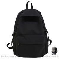 Sac à dos décontracté en nylon - modèle Noir - Sac Roche ™