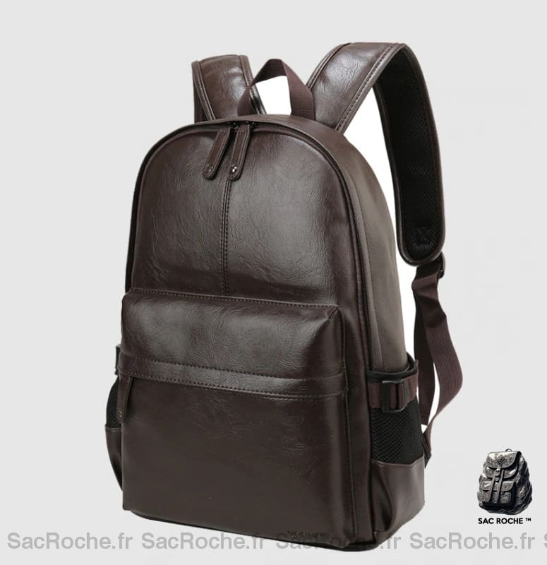 Sac à dos en cuir décontracté pour homme - Marron - Sac à dos pour ordinateur portable Sac à dos