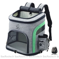 Sac à dos double ouverture pour chat - modèle Vert / M - Sac Roche ™