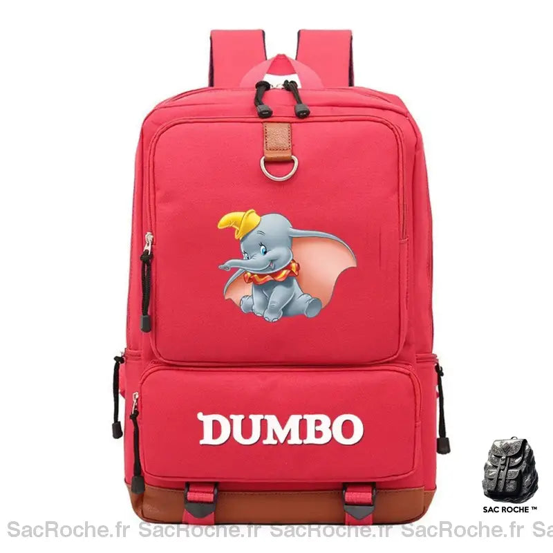 Sac À Dos Dumbo Maternelle Rouge Sac