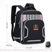 Sac à dos école enfant réfléchissant. - modèle Noir - Sac Roche ™