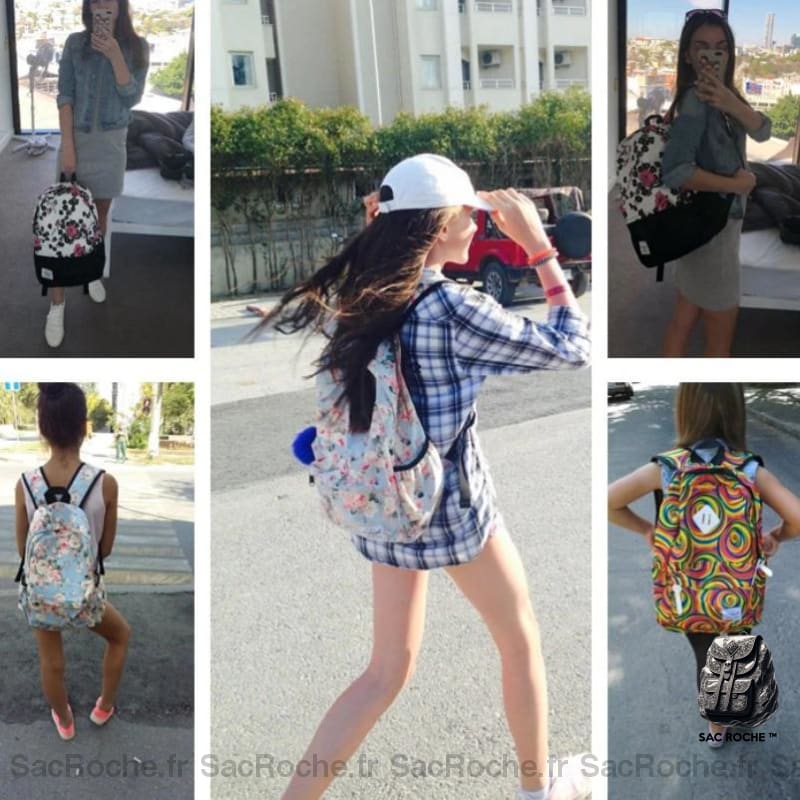 Sac À Dos École Motif Fille Enfant