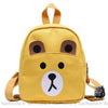 Sac à dos d'école avec tête d'ourson pour enfants jaune très tendance