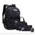 Sac à Dos École Primaire - 2 Compartiments - Lot de 3 pièces - modèle Modèle 1 (noir étoile) - Sac Roche ™