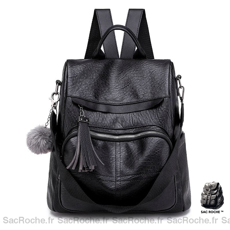 Sac À Dos Écolo Noir Petit Femme