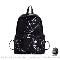 Sac à dos effet marbre - modèle Noir - Sac Roche ™