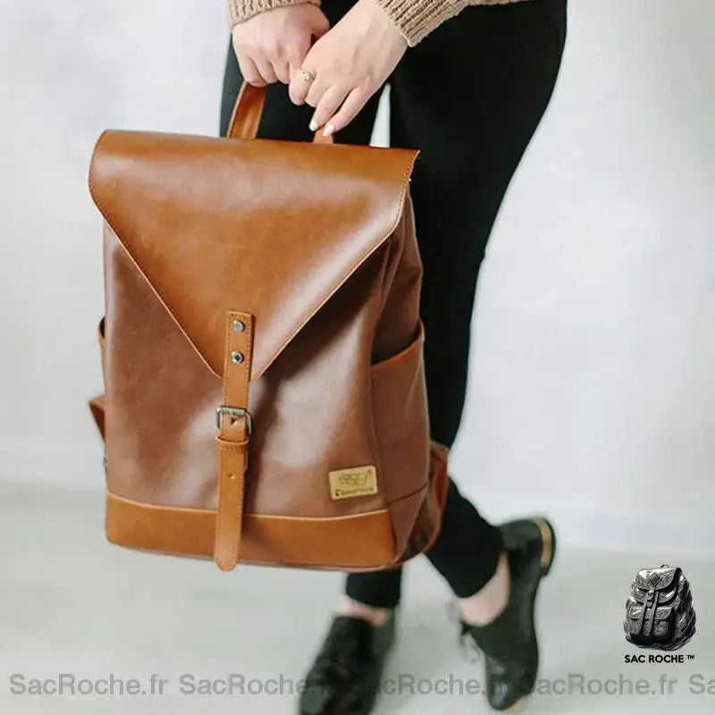 Sac À Dos Élégant Femme Cuir