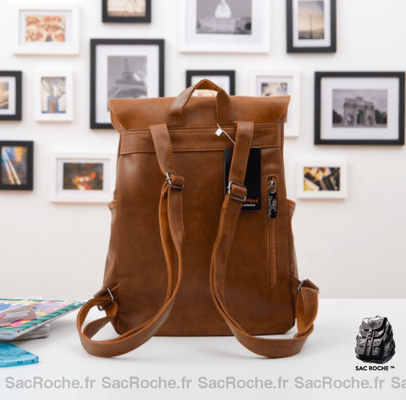 Sac À Dos Élégant Femme Cuir