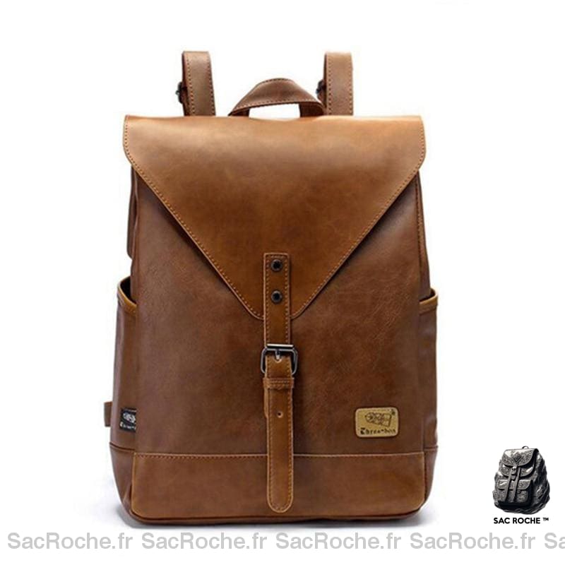 Sac à dos en cuir élégant pour femme - Orange - Sac à dos Sac à dos scolaire