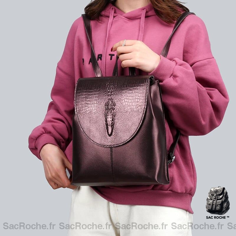 Sac À Dos Élégant Irisé Femme