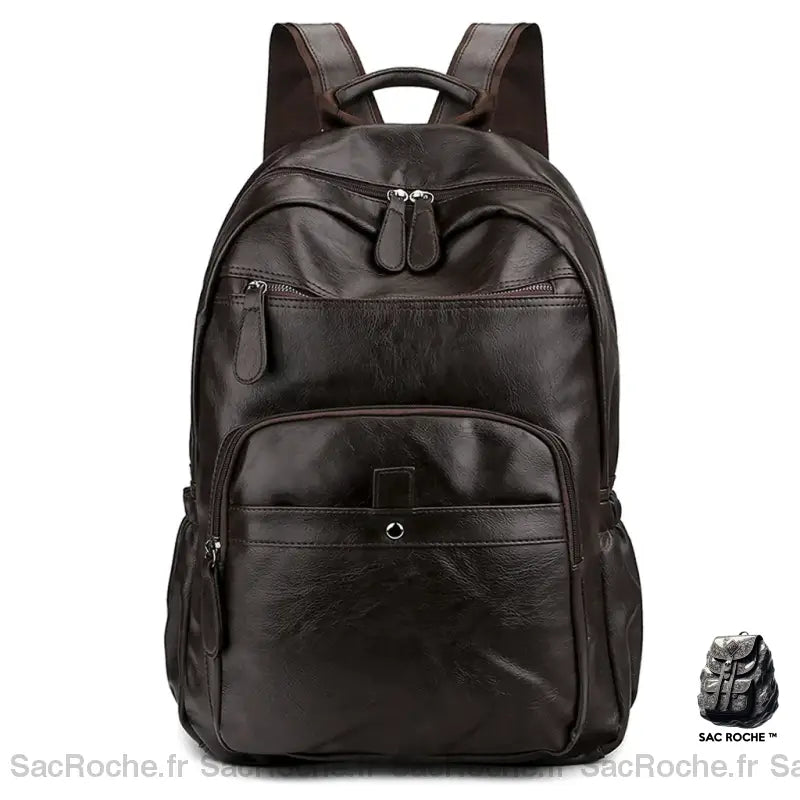 Sac À Dos En Cuir Souple Femme Marron Sac