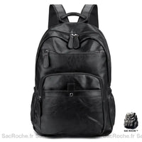 Sac À Dos En Cuir Souple Femme Noir Sac