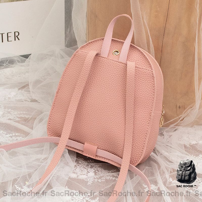 Sac À Dos En Cuir Uni Mini Petit Dos Femme