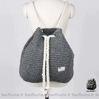 Sac à dos en paille - modèle Gris - Sac Roche ™
