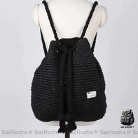 Sac à dos en paille - modèle Noir - Sac Roche ™