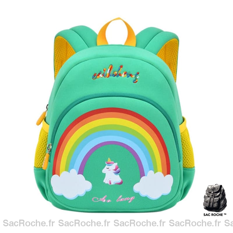 Sac À Dos Enfant Arc Ciel Maternelle Vert Sacs Dos Scolaire