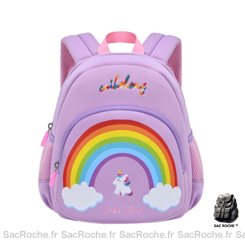 Sac À Dos Enfant Arc Ciel Maternelle Violet Sacs Dos Scolaire