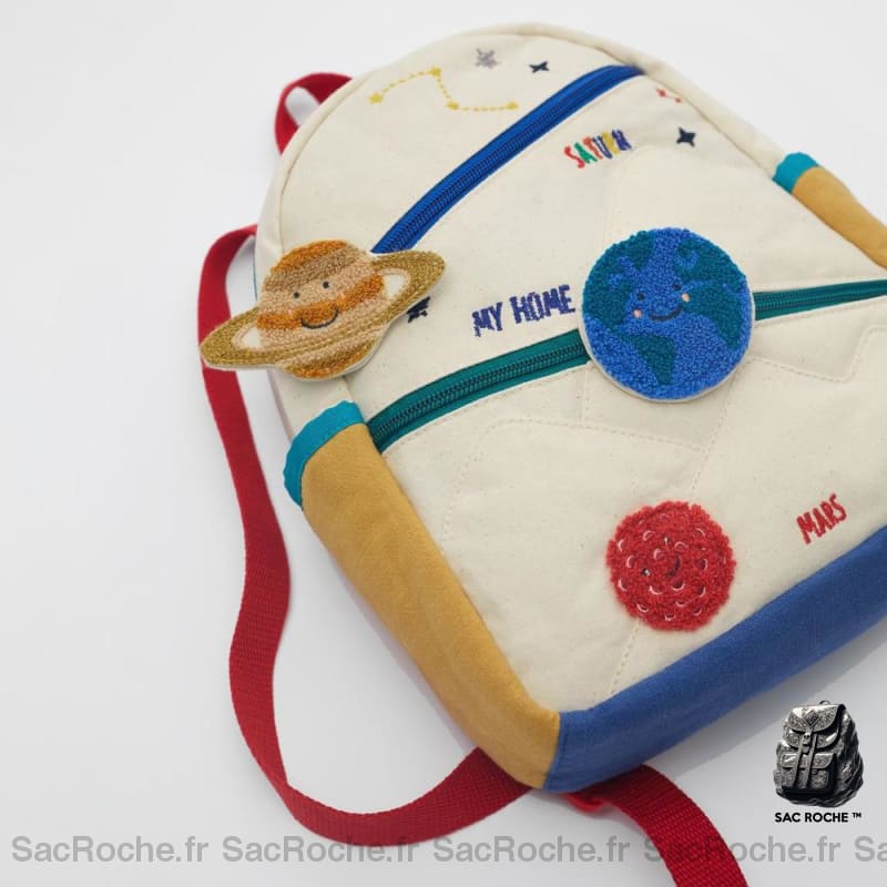 Sac À Dos Enfant Brodé Toile