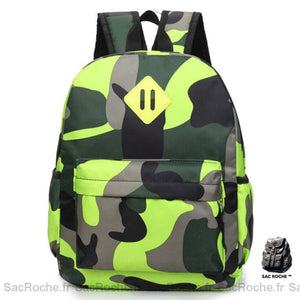 Sac À Dos Enfant Camouflage Léger Vert Sacs Dos Scolaire