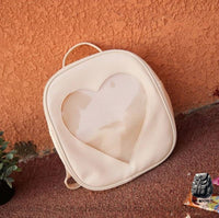 Sac à dos enfant cœur transparent - modèle Beige - Sac Roche ™