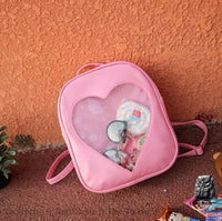 Sac à dos enfant cœur transparent - modèle Rose - Sac Roche ™