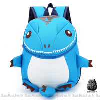 Sac à Dos Enfant Dinosaure 3D Ecole Maternelle - modèle Bleu clair - Sac Roche ™