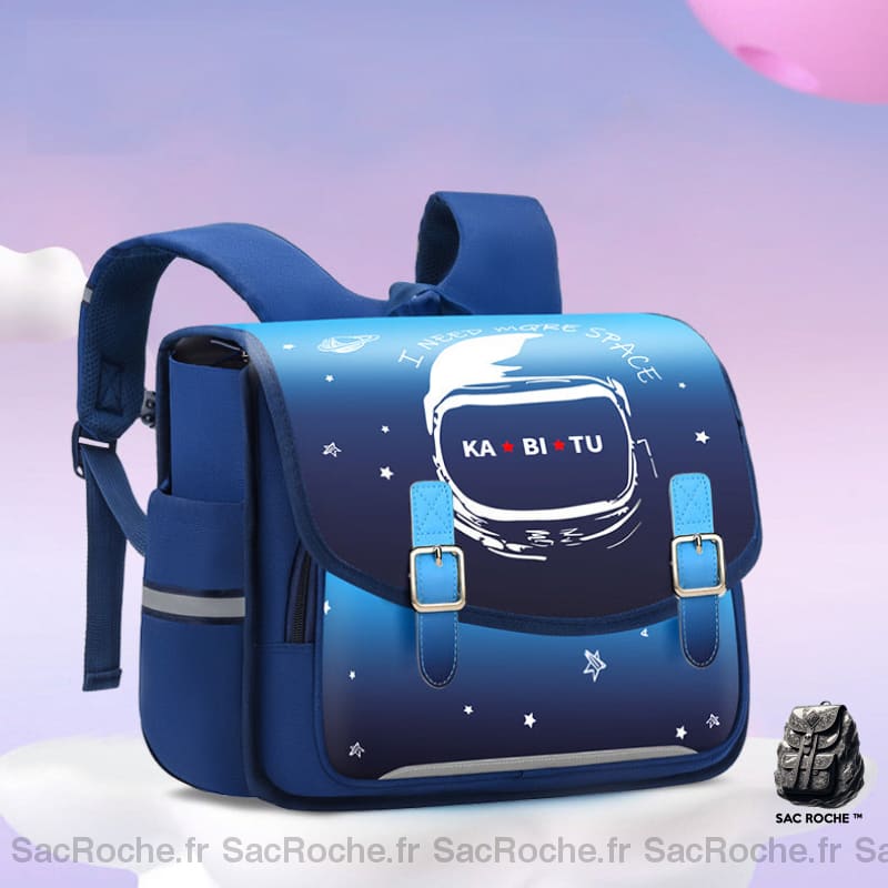 Sac à dos à grande capacité en PU pour enfants bleues très haut qualité