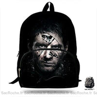 Sac à dos enfant Messi imprimé - modèle Noir - Sac Roche ™