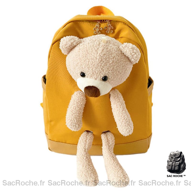 Sac À Dos Enfant Peluche Ourson Maternelle Jaune Sacs Dos Scolaire