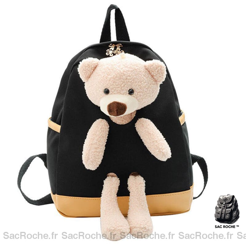 Sac À Dos Enfant Peluche Ourson Maternelle Noir Sacs Dos Scolaire