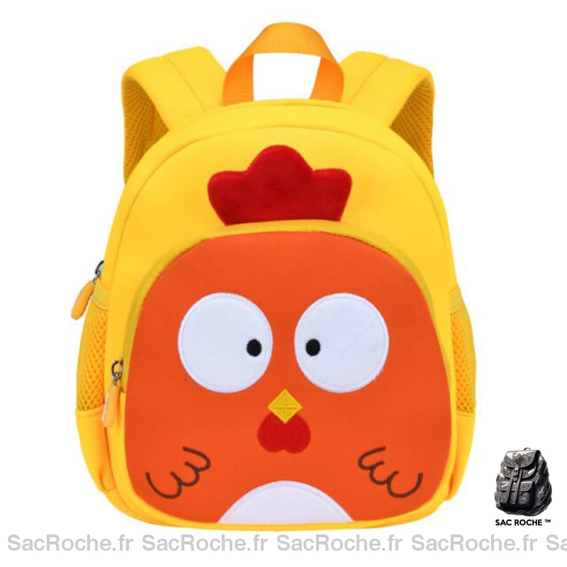 Sac À Dos Enfant Poule 3D Maternelle Jaune Sacs Scolaire
