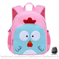 Sac à dos enfant poule 3D maternelle - modèle Rose - Sac Roche ™