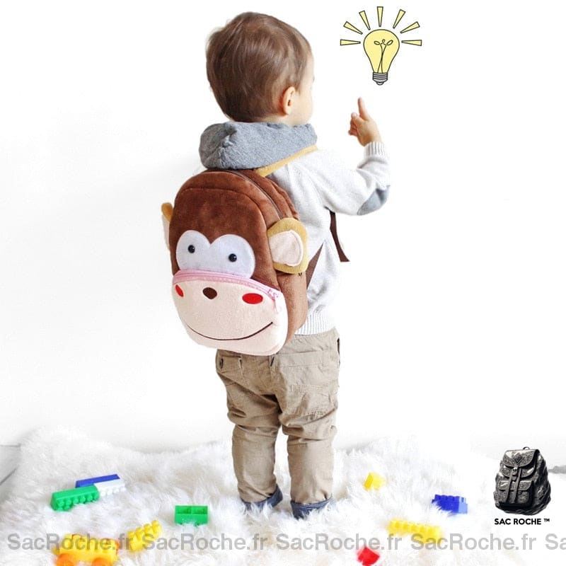Sac À Dos Enfant Singe Peluche