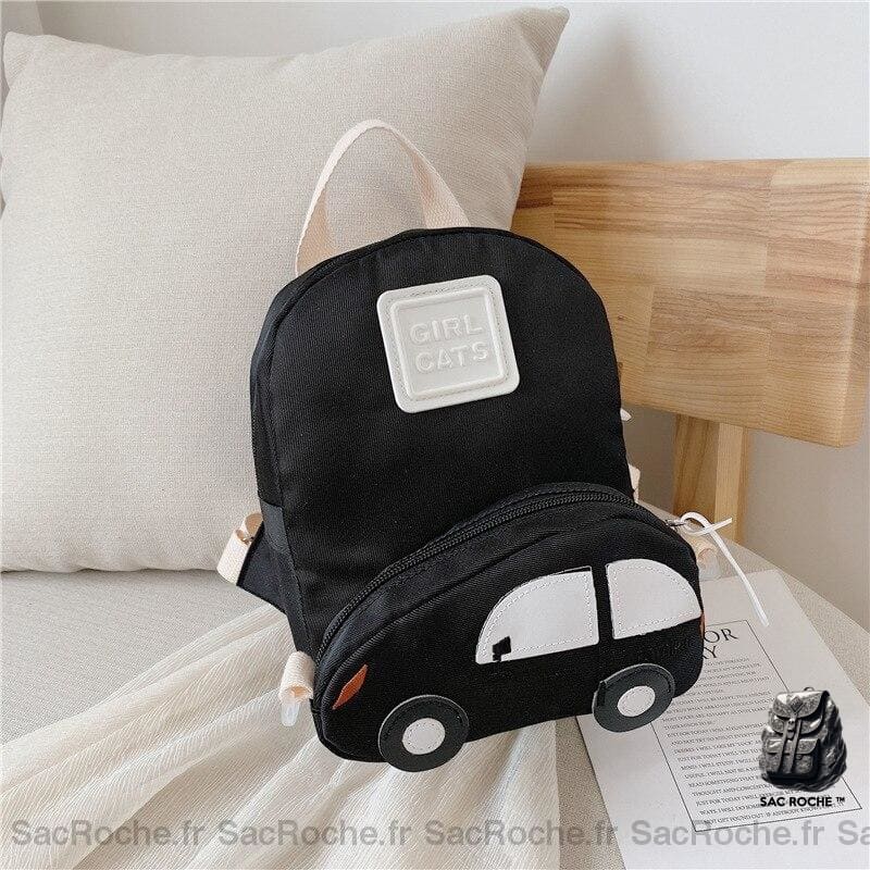 Sac à dos enfant avec poche en forme de voiture - Noir - Sac Sac à main