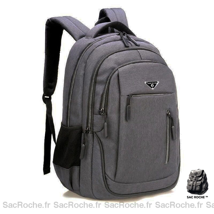 Sac à dos ergonomique grande capacité gris foncé