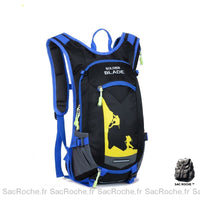 Sac à dos étanche de 18l pour le ski et les sports d'hiver bleu et jaune avec un fond blanc