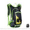 Sac à dos étanche de 18l pour le ski et les sports d'hiver noir et vert avec un fond blanc